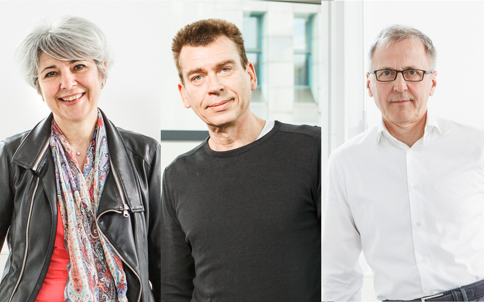 From left to right: Manuela Baccarini, Boris Görke, Robert Konrat (c) Max Perutz Labs